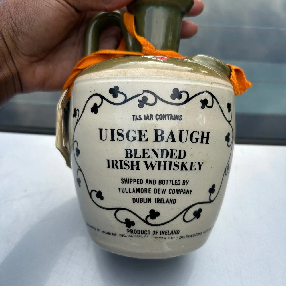 Vintage Tullamore Dew Blended Irish Whiskey Jug Decanter Dublin Ireland Empty